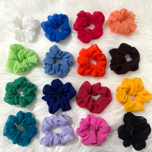 Chiffon Scrunchies (16 Colours Available)
