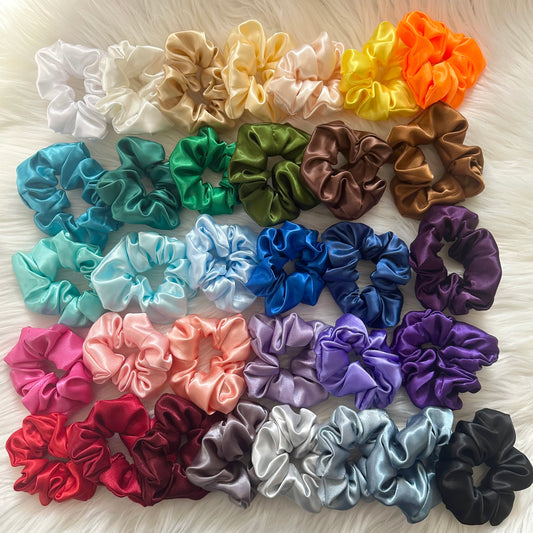 Satin Scrunchies (30+ Colours, 3 Sizes Available)